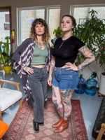 Kim Deakins and Lydia Hunt of Pink Goblin Tattoo in Athens, Georgia #KimDeakins #PinkGoblinTattoo #Athens #georgia #LydiaHunt #femaletattooartist #femaletattooist #femaleartist #womensempowerment #safespace #tattoostudio #tattooshop