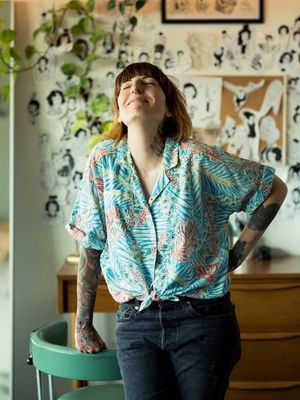 Muriel de Mai of Minuit Dix  in Montreal, Canada #MurielDeMai #MinuitDix #Montreal #femaletattooartist #femaletattooist #femaleartist #womensempowerment #safespace #tattoostudio #tattooshop