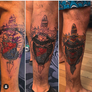 COVER UP COLOR PUMA. #puma #coverup #coveruptattoo  #CoverUpTattoos #neotraditional #eternalink #kurosumiink  #babayagaink