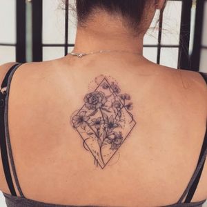 #geometric and #flower tattoo by Kong