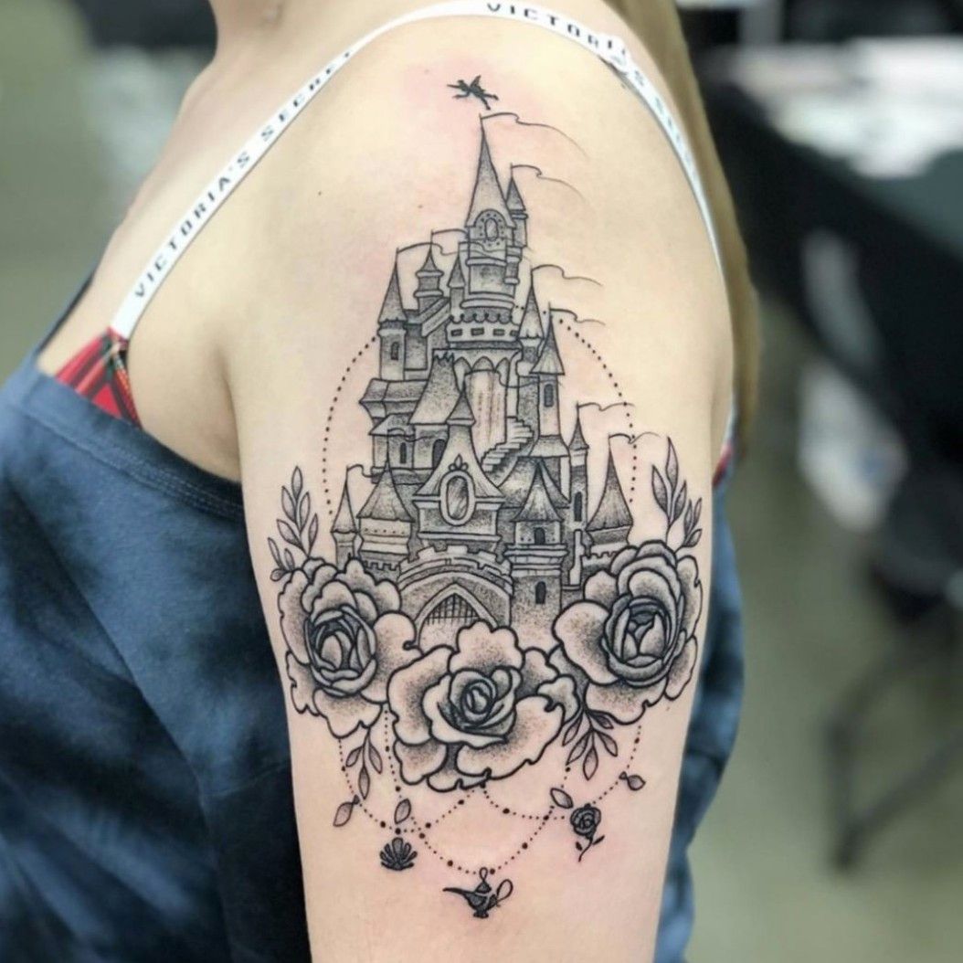 Disney castle tattoo design  Castle tattoo Disney tattoos Disney castle  tattoo