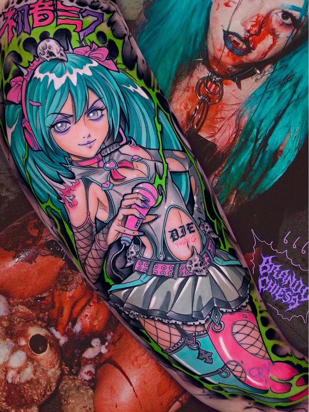 Devil girl pin up. Tattoo by @channingwordentattoos #sacredgoattattoo # pinuptattoo #animetattoo #newschooltattoo #neotraditionaltattoo… | Instagram