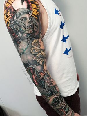 Full sleeve. heaven and hell 