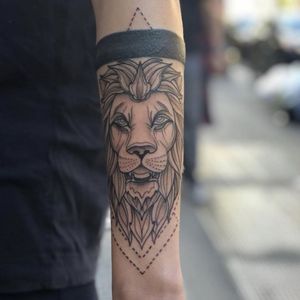 #Lion tattoo by Joey#blacklinework