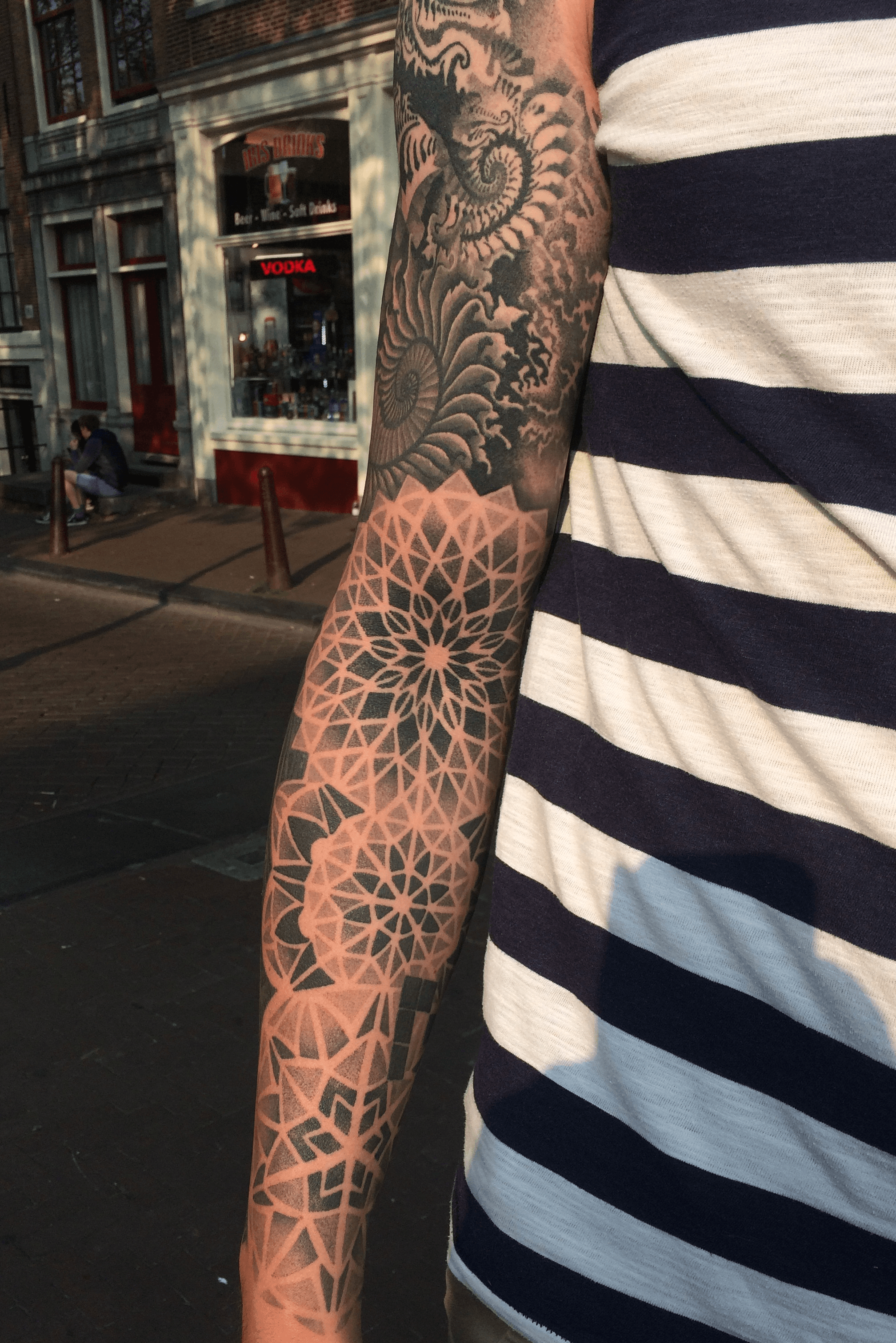 Tattoo of Mandalas Pointillism Leg