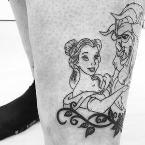 Beginning of a Disney leg sleeve by Hayley