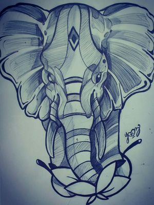 Elefantito... Diseño para tatuar 