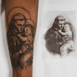Tatuagem em homenagem a Santo Antônio ❤️ / Siga meu instagram - @deckatto_