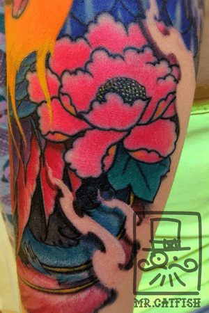 Фото незавершённой работы  #tattoo #tatoo #color #inked #instagram #flowers #wings #phoenix #PhoenixTattoos 
