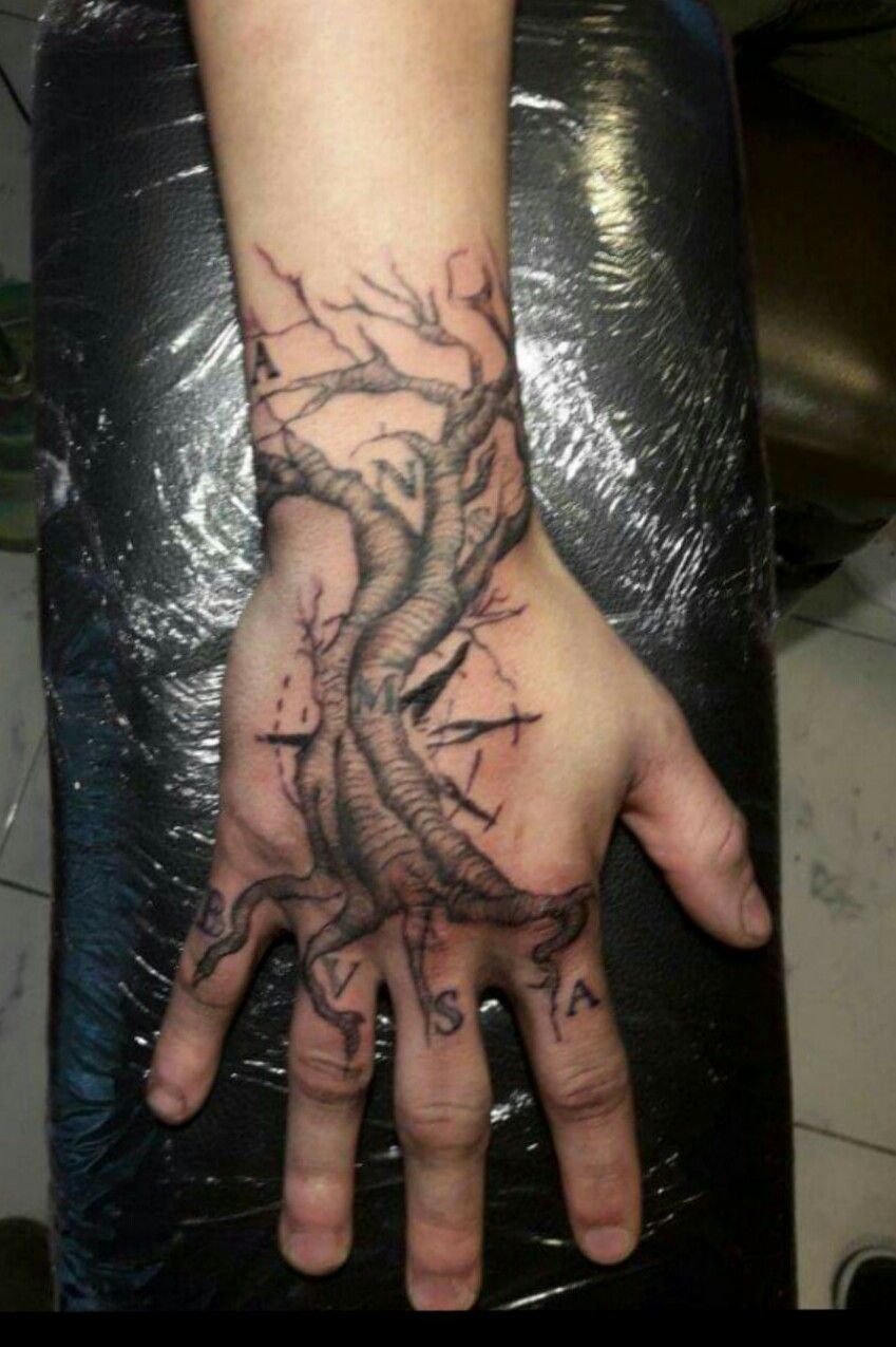 Tattoo Inspired Hand Tree by RoseScentedCorpse on DeviantArt