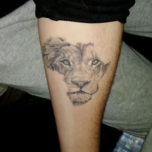 Lion in Africa tattoo