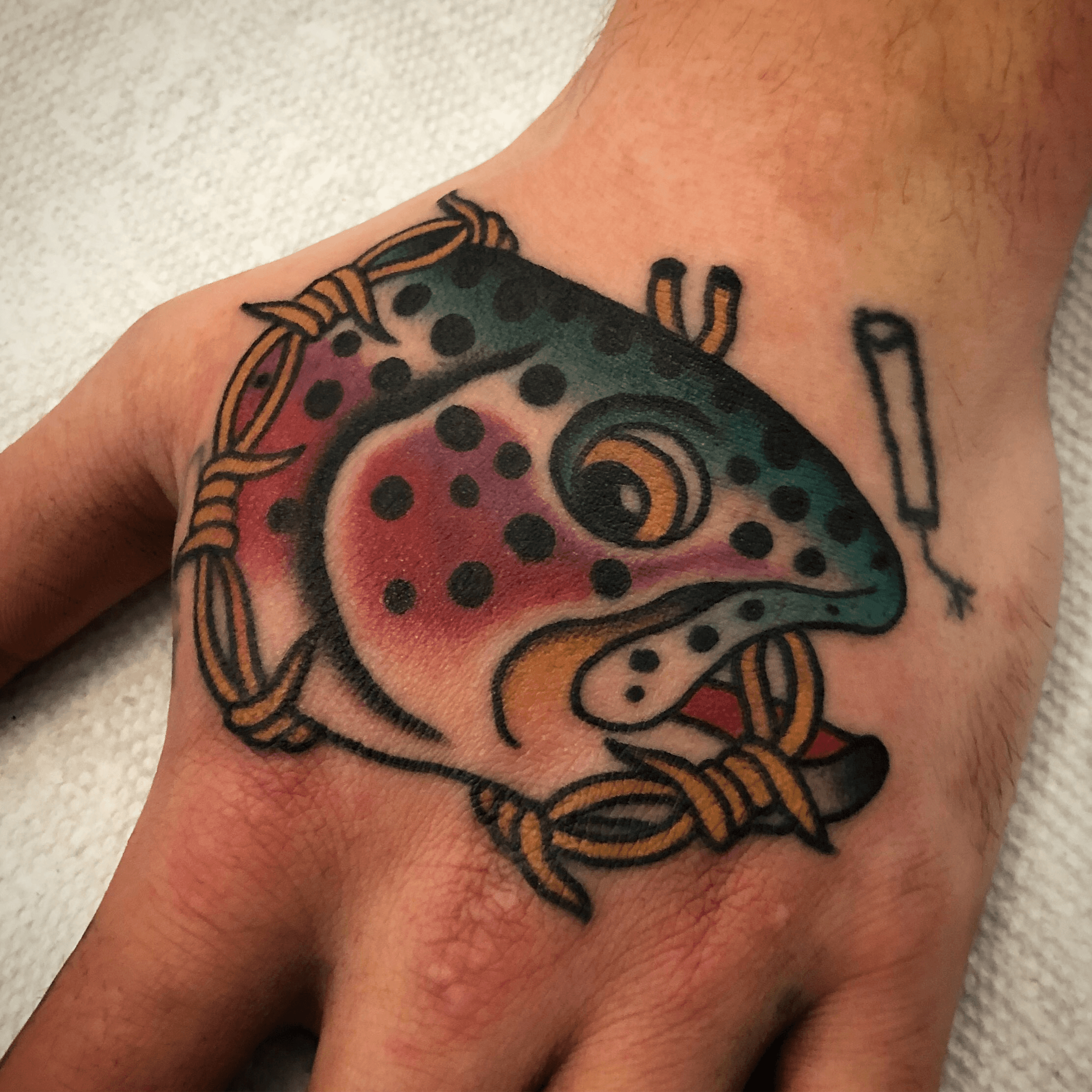 Rainbow trout thanks Sean tattoo traditionaltattoo tattootiktok    15K Views  TikTok