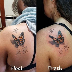 3d Butterfly my workBefore and after healing 