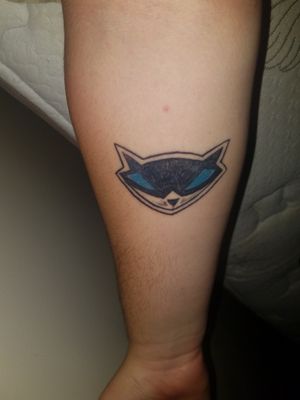 My first tattoo of Sly Cooper, my favorite childhood video game