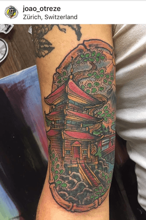 japanese landscape🙏🏽🙏🏽🙏🏽#tattoo #japanesetattoo #fuji #tempel #japan #oldiscool #colortattoo #pieceofart #swisstattoo #zurichtattoo #tattoozurich #switzerland #zurich #tattooshopzüri #hautrock #haarrock #happy #thankful #instatattoos #picoftheday #swisstattoolovers #swisstattooers #skintools #balmtattooschweiz #eternalcolors #nofilter  @tattoo.bloxberg @neotraditionaleurope @traditionaltattooss #swisstattoo