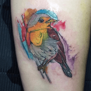 Little water colour bird by @sarah_anne_moore