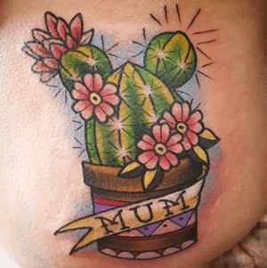 Neo traditional cactus by @sarah_anne_moore