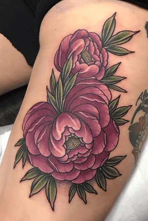 Another Peony to the collection by @bharpertattoo