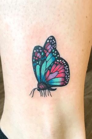 #colour #butterfly on the ankle 