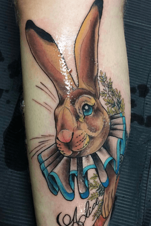 Neo traditional rabbit by @sarah_anne_moore