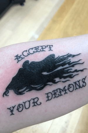 Accept your demons #demon #dementor #depression #anxiety #mentalhealth #blackwork 