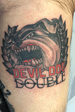 Devil Dog Double race tattoo