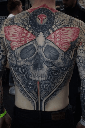 Tattoo convention model, ornamental tattoo, first plase, from Russia Belgorod 