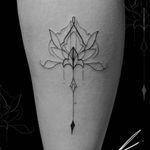 Instagram: @rusty_hst Custom fineline tattoo. #fineline #custom #lotus #floral #linework