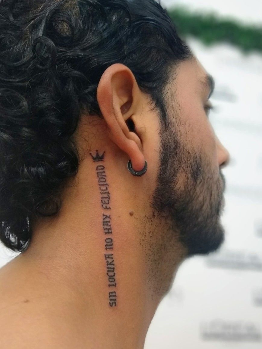neck tattoos words