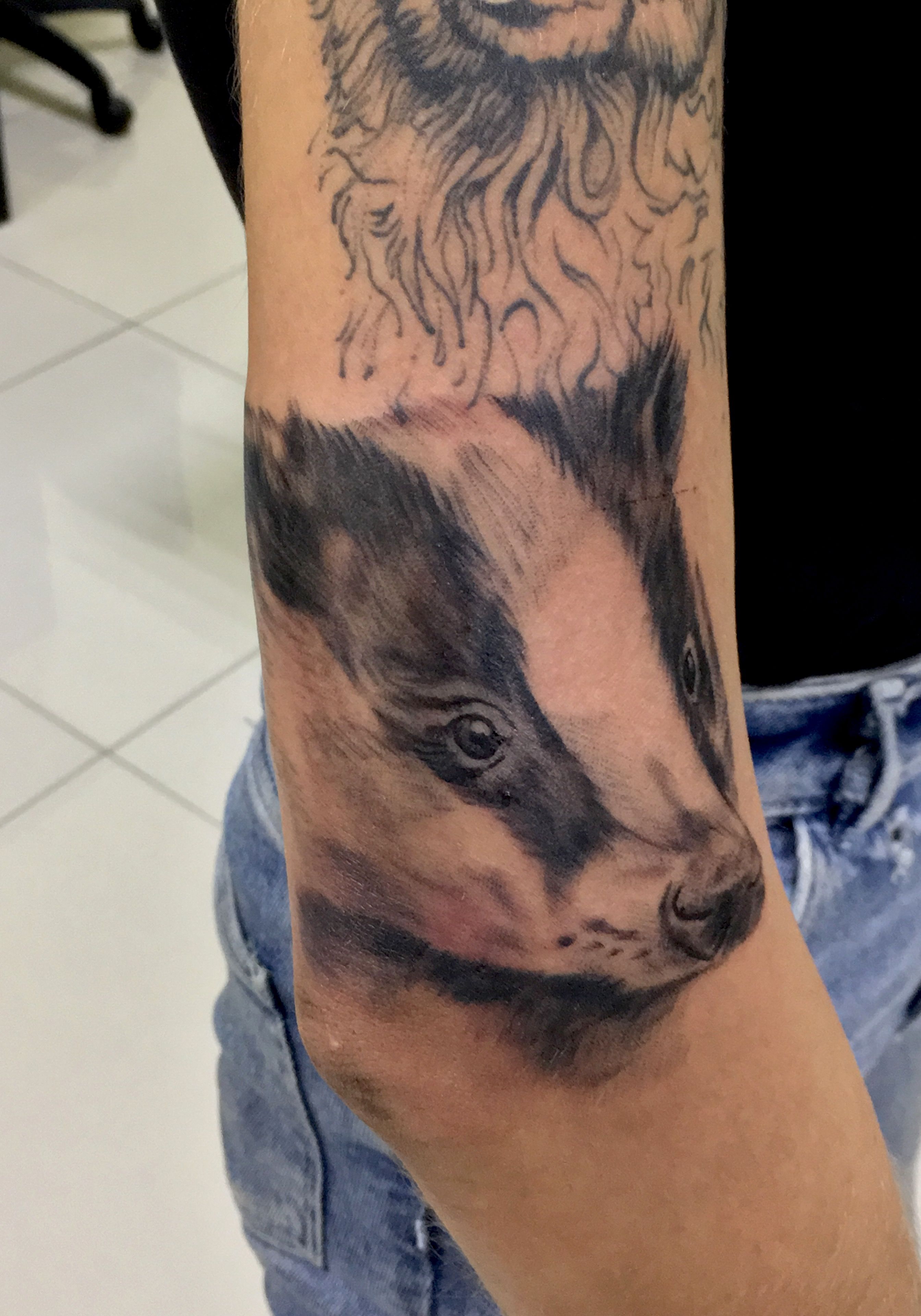 Tattoo uploaded by MOD_IN_BLACK • My bad? #Black #dead #blackworktattoo  #dark #DarkArt #followme #tattootop #modin_black #тату #блэквор #татуарт  #модин #war #smile #follow #art #sketchstyle • Tattoodo