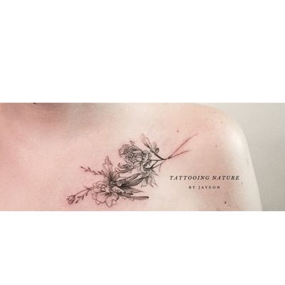 Jayeon Tattoo Tattooing Nature Seoul, kR https://open.kakao.com/o/sACZ2mgb Insta@tattooing_nature #koreatattoo #korea #seoul #fineline #flowertattoo #nature #naturetattoo