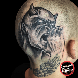 #tattooart #tattooartist #devil #devilwhispers #deviltattoo #blackandgrey #dynamicink