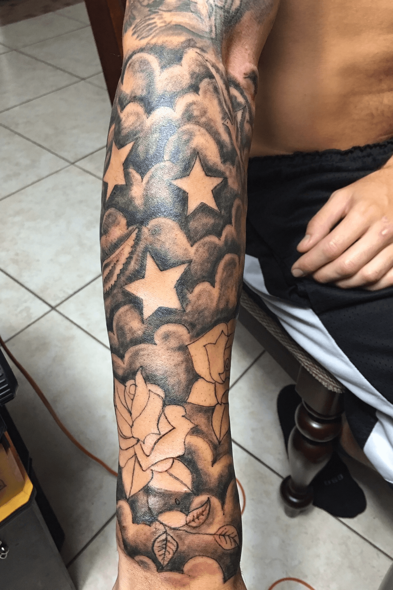 Image result for cloud shading tattoo  Unterarm tattoo mann Unterarm  tätowierungen für männer Oberarm tattoo männer