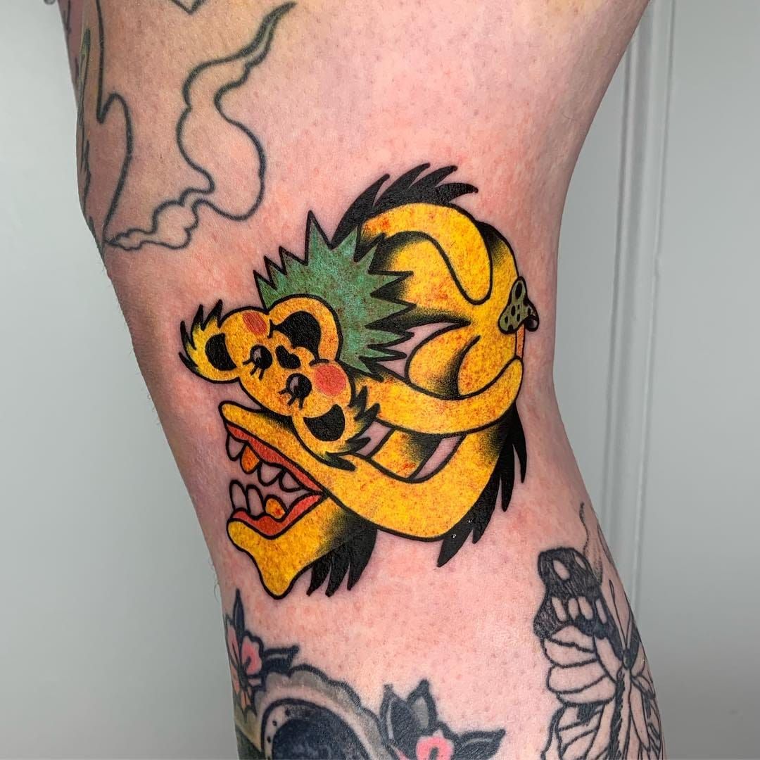 Funhouse Tattoo International Guesthouse  Remember when we could tattoo  and tattooroger did this awesome Grateful Dead sleeve gratefuldead  deadhead jerrygarcia smokeweedeveryday 420 caseyjones  funhouseguesthouse sandiego watercolortattoo 