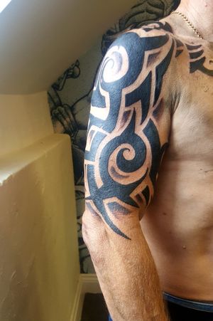 Tribal piece in progress.....havent done one of these in a long time