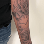 Roses and clock