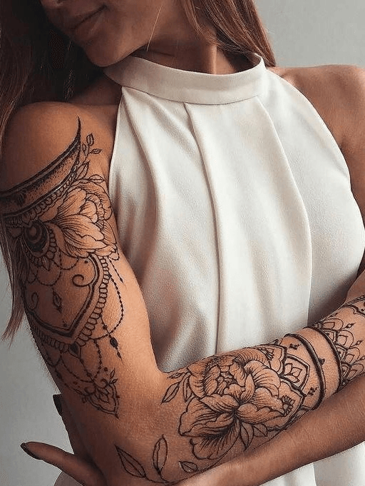 henna shoulder tattoo  merritt  Flickr