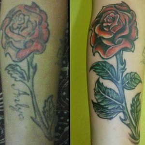 Before and After...#rosetattoo 