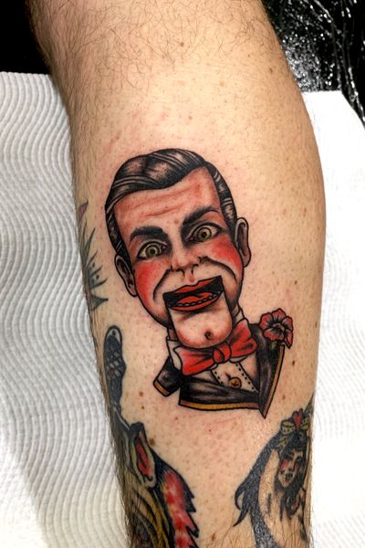 Creepy dummy. Thanks as always 🙏 For bookings run over to @fhctattoo . . . . . . . . . . . . #blacktraditionals #blacktattoo #black #traditionaltattoo #trad #traditionalbangers #tradtattoo #rustictraditionaltattoo #oldlines #oldschooltattoo #melbournetattoo #tattoomelbourne #tattoo #singleneedle #tattooideas #tattoodesign #finelinetattoo 