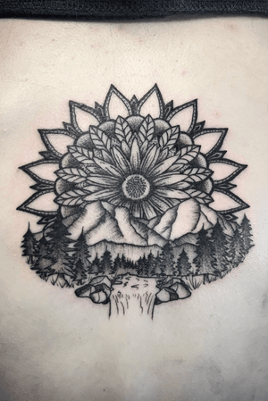 Pacific Northwest scene with a mandala from the other day