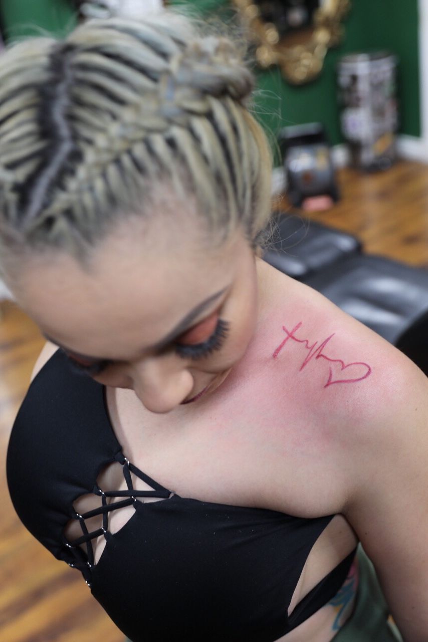 Tattoo uploaded by Joel Bobadilla • Red heart beat • Tattoodo