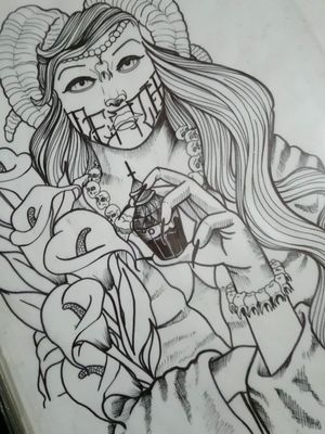 Lady Death design available to be tattooed Black and Grey or Colour Bookings via email kltattoos@gmail.com 
