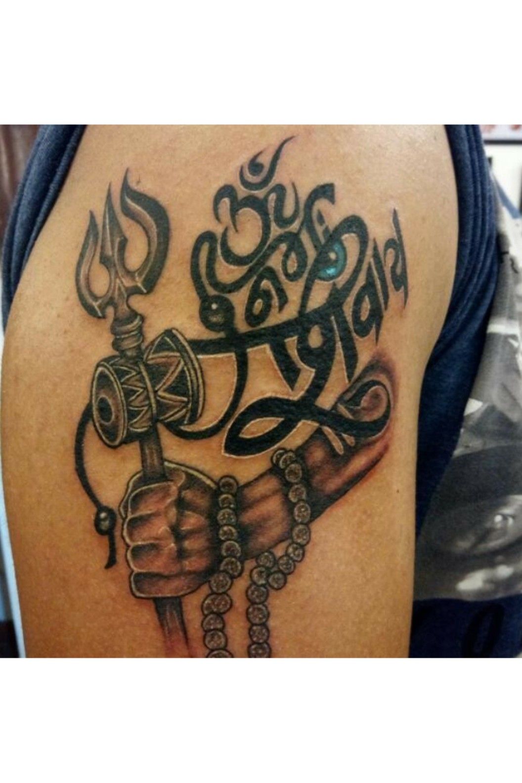 Om Namah Shivay Rudraksh Shiva Tattoo  Ace Tattooz
