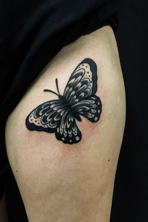 Black traditional butterfly 