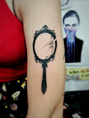 #blackwork #mirror #tattooideas #tattoodesign #voodootatts