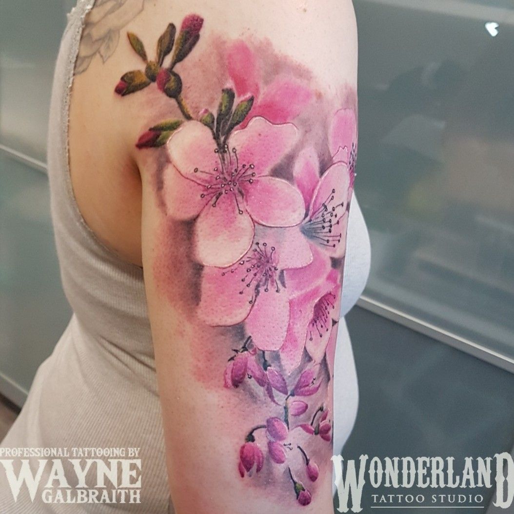 Cherry Blossom Tattoos for Men  Japanese flower tattoo Cherry blossom  tattoo Blossom tattoo