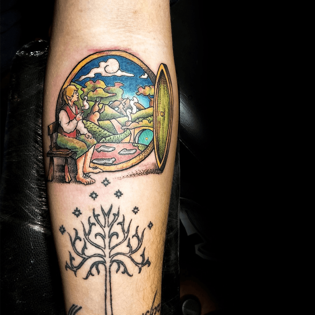 Tattoo uploaded by Steven Jan Sabit • Bilbo enjoying the Hobbiton view