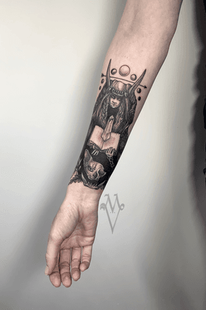 Shaman, witch, magic tattoo