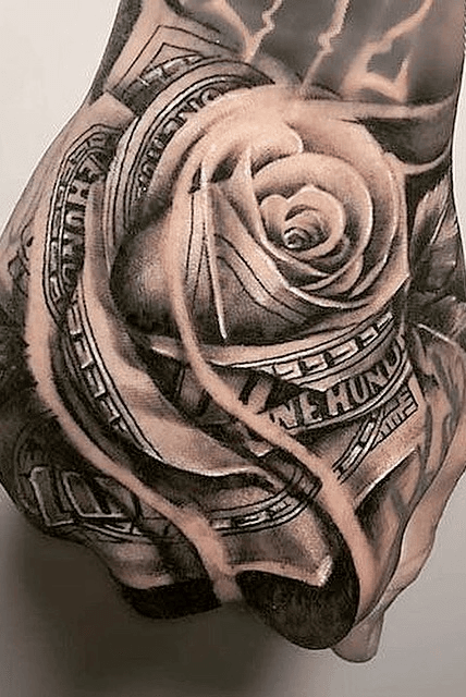 11 Best Money Rose Tattoo Designs