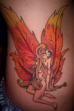 Autumn Fairy on right ribs/hip